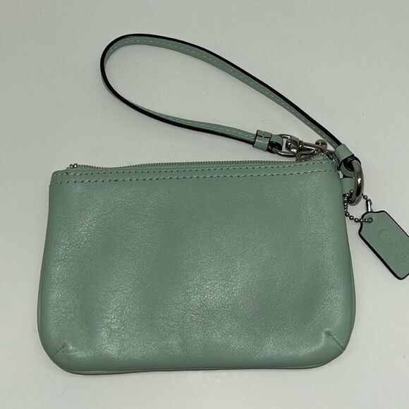 Coach Mint Green Wristlet - Picture 3 of 7